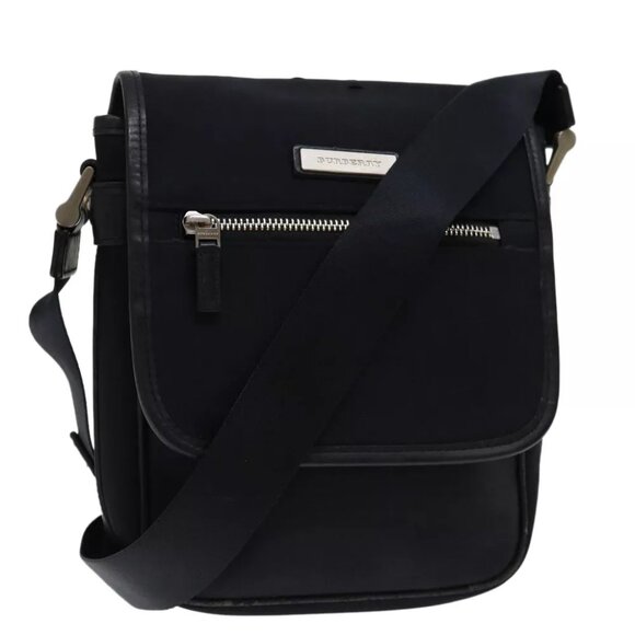 BURBERRY Shoulder Bag Nylon Black Auth bs12802 - Picture 1 of 11
